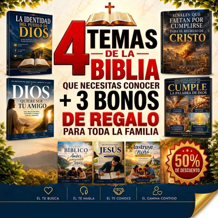 Portada: 4 temas de la Biblia que necesitas conocer + 3 bonos de regalo
